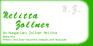 melitta zollner business card